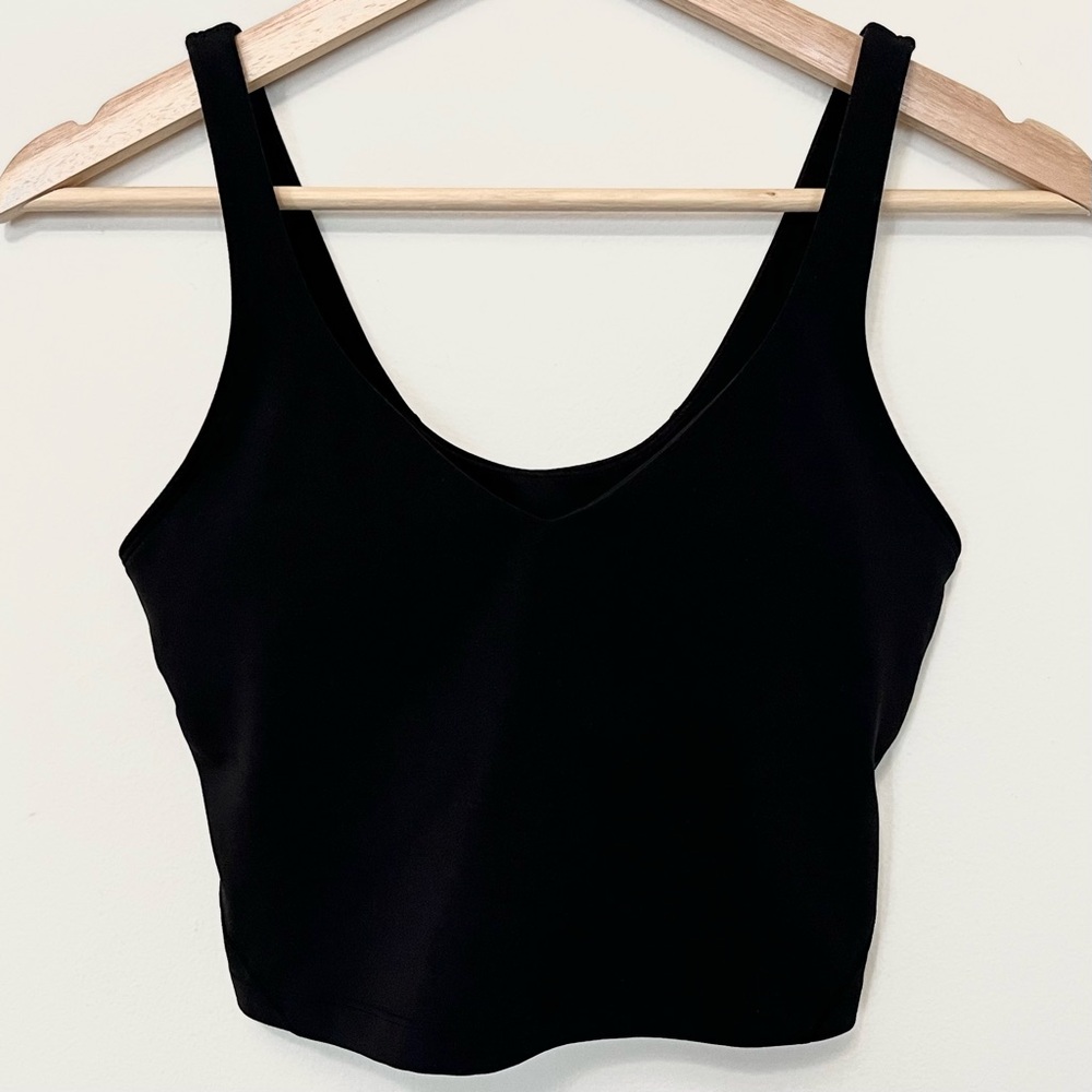 Lululemon • 6 • Black Align Tank Top Light Support A/B Cup Crop Bra Top